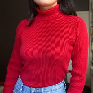 Ralph Lauren Ribbed Embossed Turtleneck